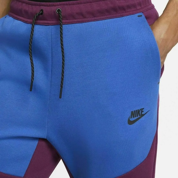 Nike Tech Fleece Pants Joggers Slim Fit Sangria Blue CU4495-610 Men’s Size XXL - Picture 5 of 12